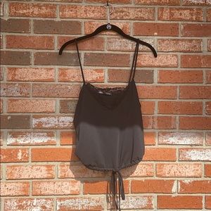 Black Lace Cropped Tank